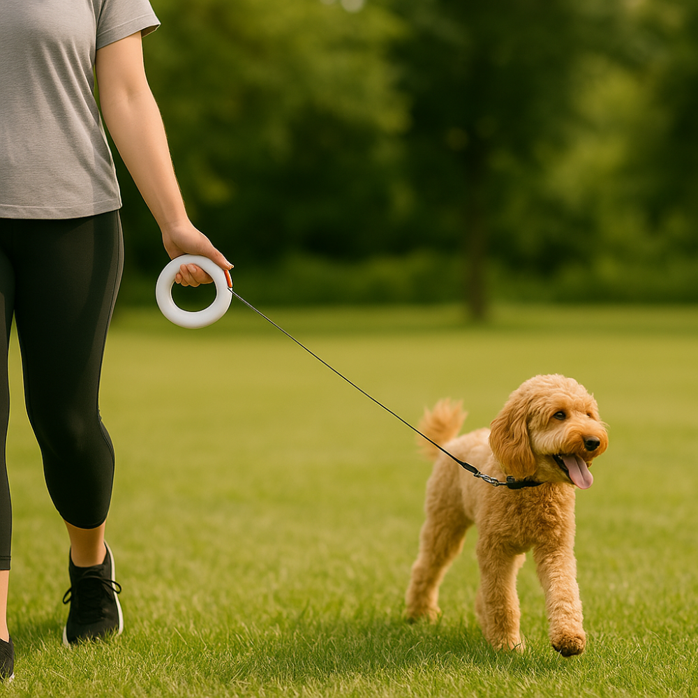 Correa Retráctil Circular para Mascotas