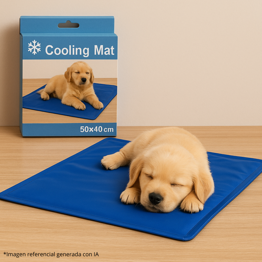 Manta Refrigerante 50x40 cm 🧊 Para Mascotas – Gel Refrescante Antibacteriano