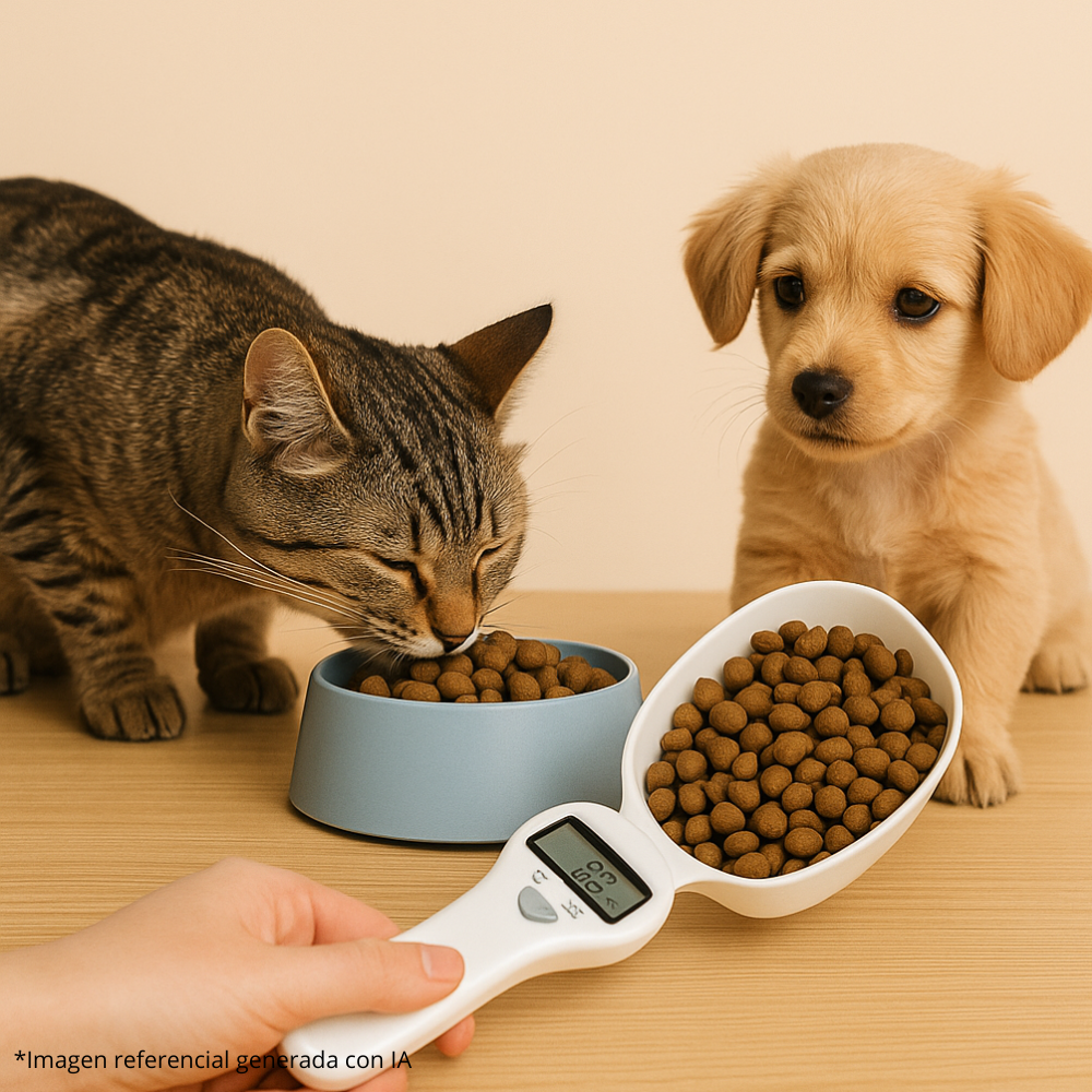 Cuchara Digital con Báscula para Mascotas 🐶🍽️ – Medición Precisa de Alimentos