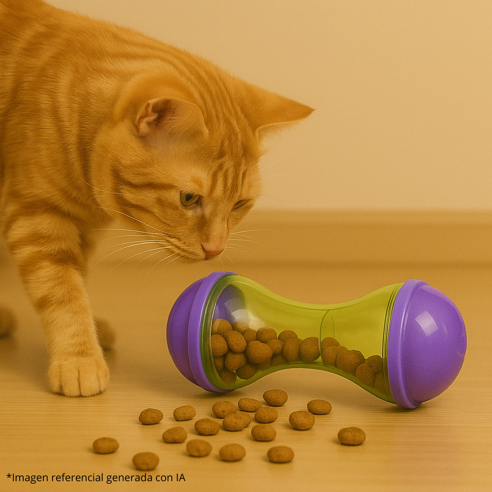 Juguete Interactivo para Gatos | Dispensador de Comida y Snacks 🐱🎯