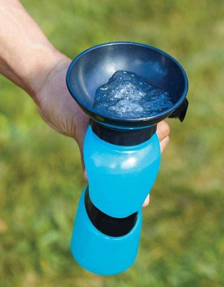 Botella Plegable para Perros y Gatos 🐾 | 500ml – Ideal para Paseos y Viajes