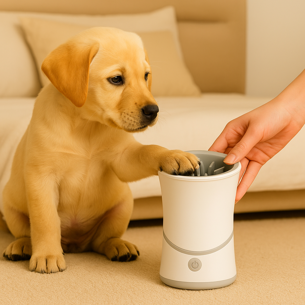 Limpiador Automático de Patas 🐶 USB Recargable – Para Perros y Mascotas Activas