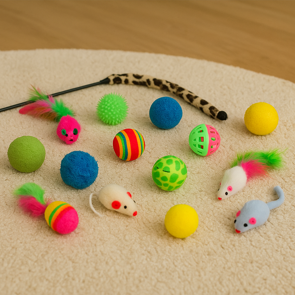 Set 21 Juguetes Interactivos + Túnel para Gato (Surtido Antiestrés)