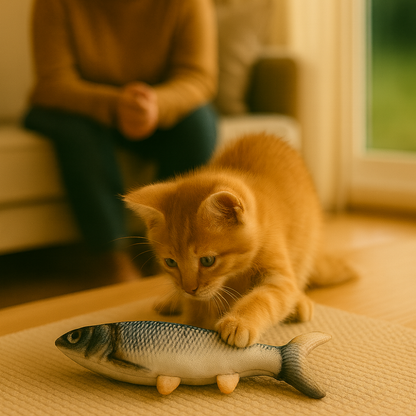 Pez Saltarín Interactivo Recargable para Gatos