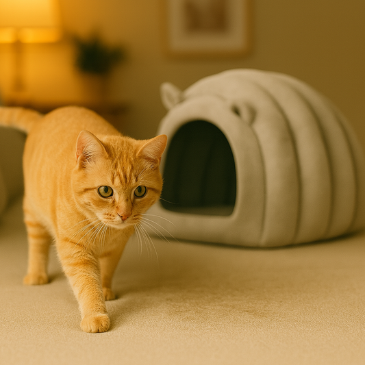 Cama Cueva Peluda para Gatos y Perros Pequeños 🐾