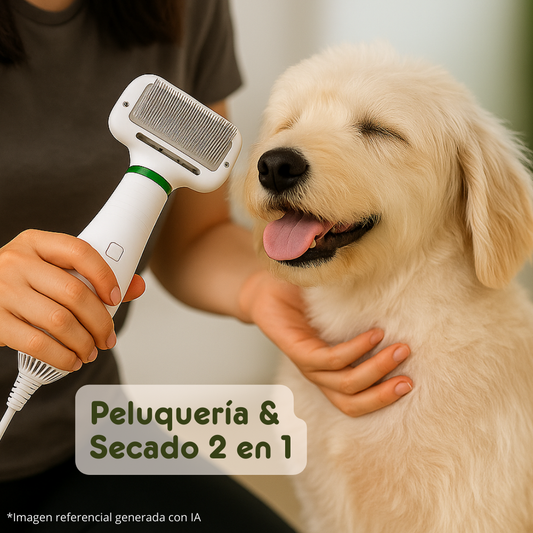 Peluquería & Secado 2 en 1 para Mascotas 🐾 | Silencioso + Compacto + Seguro