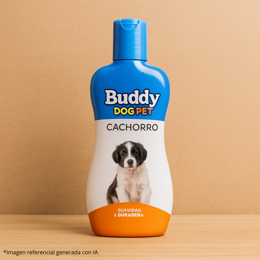 Shampoo para Cachorros Buddy Pet 🐶 Suavidad y Aroma Duradero