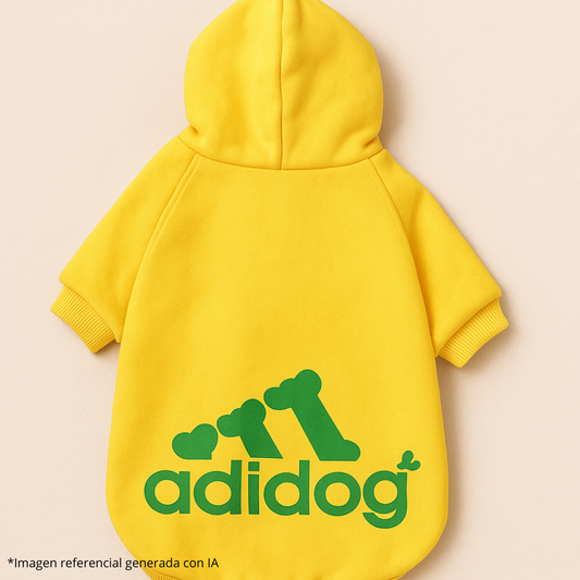 Polerón Estilo Adidog – Moda Urbana para Perros 🐶🖤