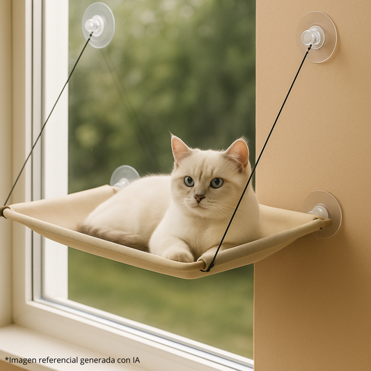 Hamaca Colgante para Gatos 🐱 Moderna y Cómoda