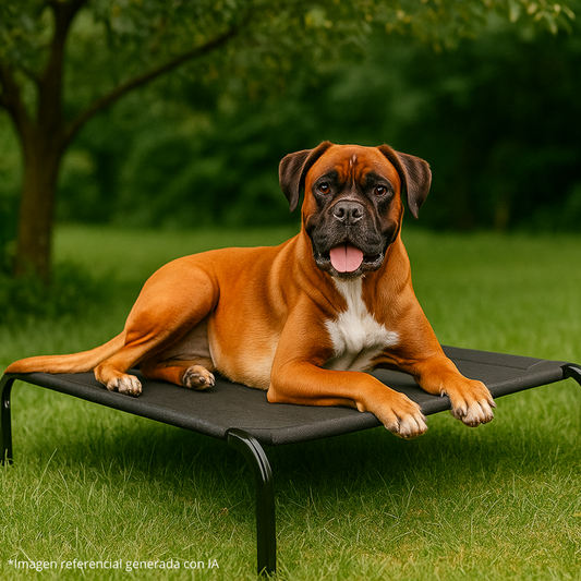 Cama Elevada para Perros Grandes 🐾 – Resistente, Ventilada y Antimordeduras