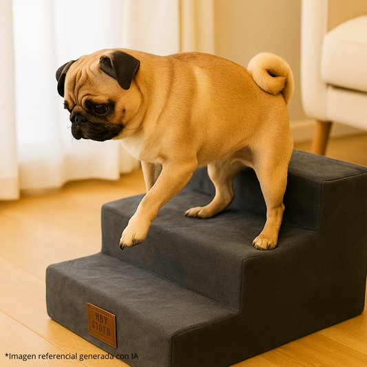 Escalera de 3 Peldaños para Mascotas – Antideslizante y Lavable
