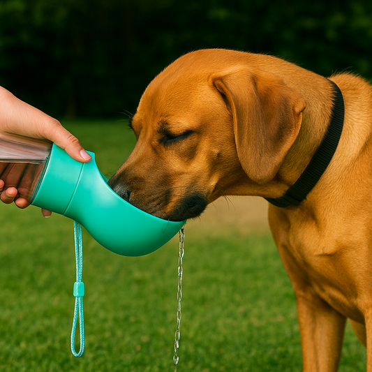 Botella Dispensadora 3 en 1 para Mascotas (Agua, Comida y Bolsas en un sólo accesorio)