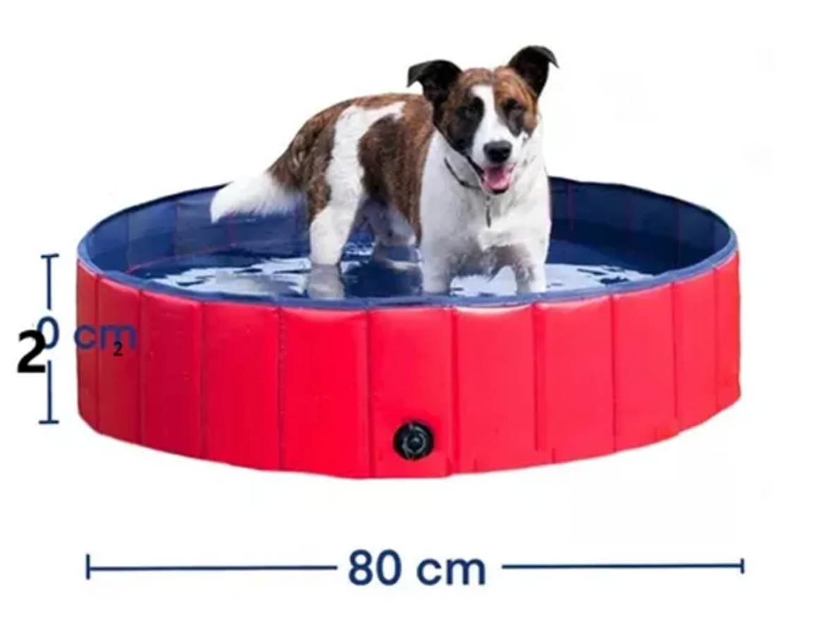 Piscina Plegable para Perros 80x20 cm 🐶💦 – Resistente, Antideslizante y Fácil de Usar