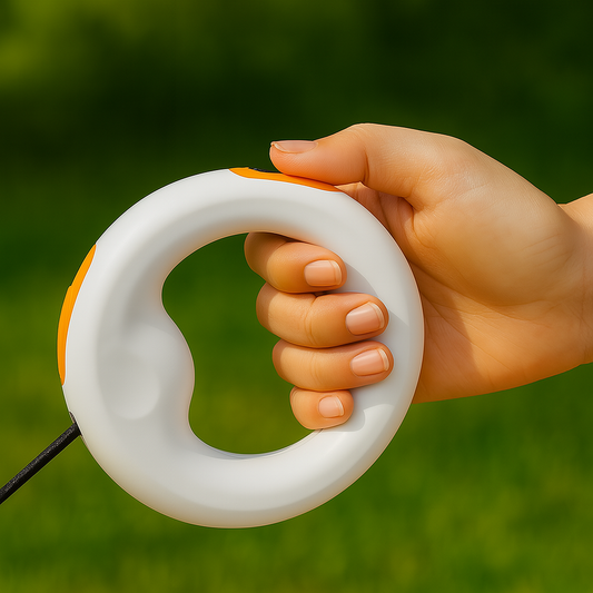 Correa Retráctil Circular para Mascotas 🌀 – Diseño Ergonómico con Freno de Seguridad