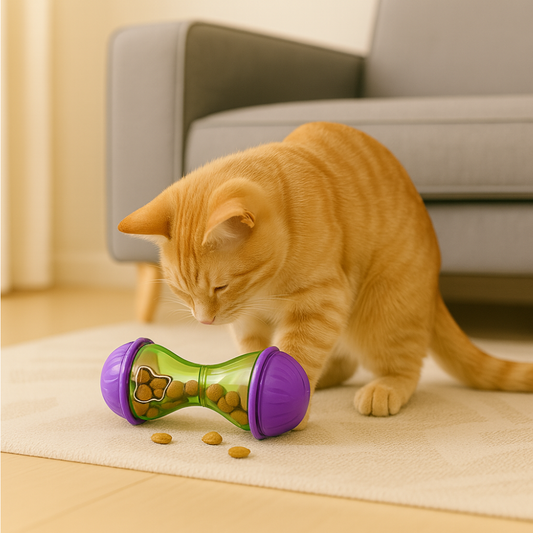 Dispensador de Comida y Snacks Interactivo para Gatos