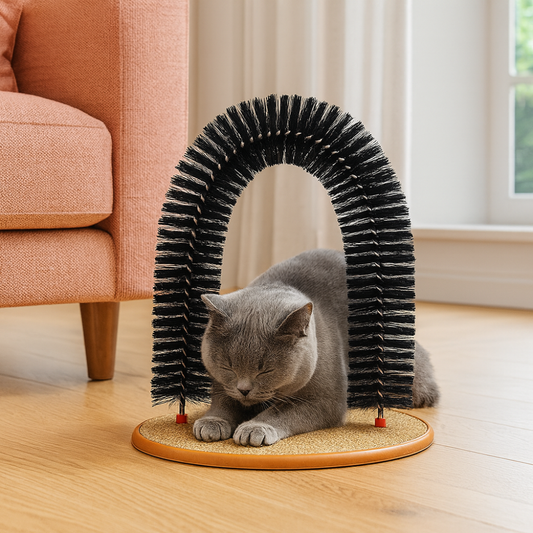 Rascador con Arco Cepillo Anticaída para Gatos 🐱