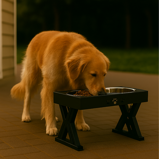 Comedero Ajustable con Platos Inoxidables 🥣