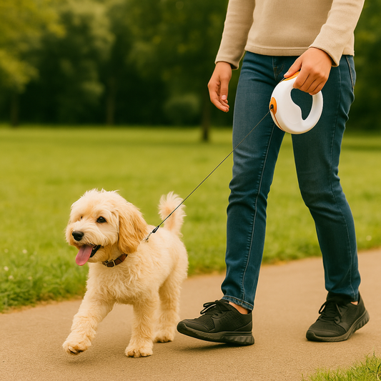 Correa Retráctil Circular para Mascotas 🌀