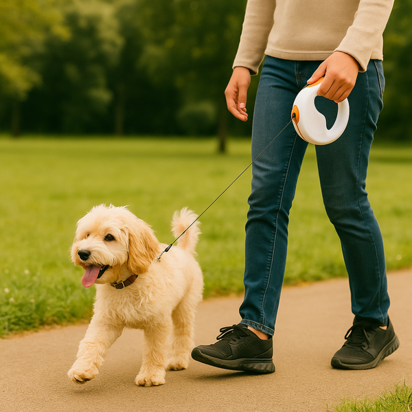 Correa Retráctil Circular para Mascotas