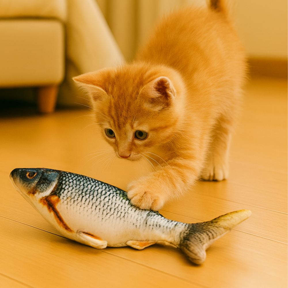 Pez Saltarín Interactivo Recargable para Gatos