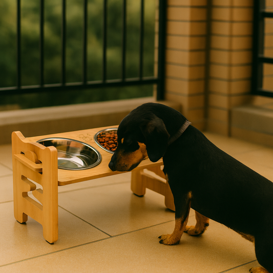 Comedero Elevado con Doble Plato Inoxidable 🐾