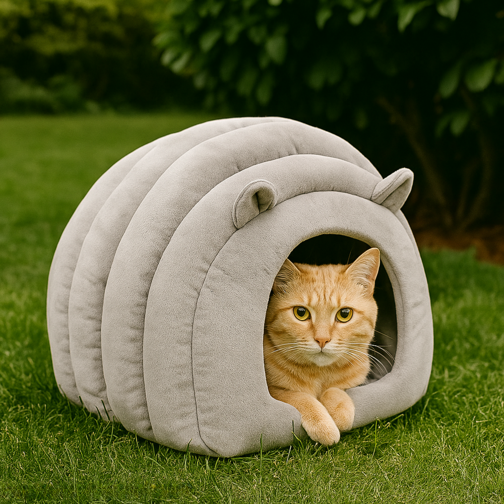 Cama Cueva Peluda para Gatos y Perros Pequeños 🐾